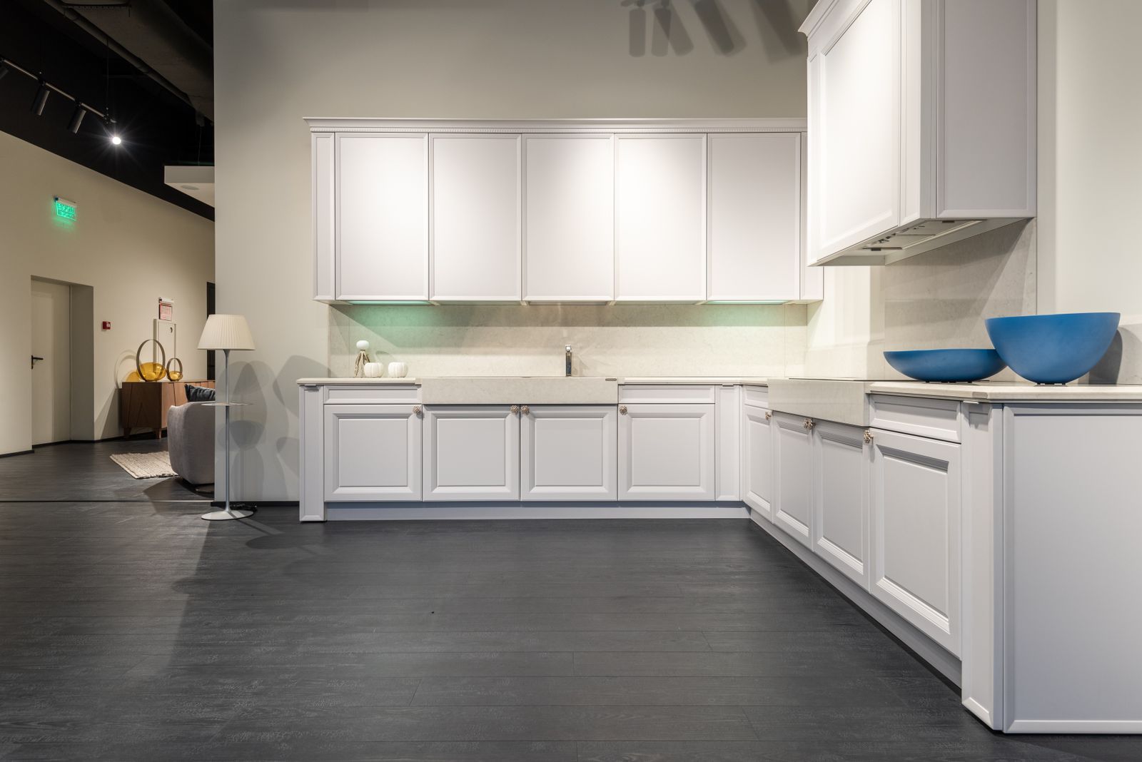Modern display kitchen in a kitchen studio